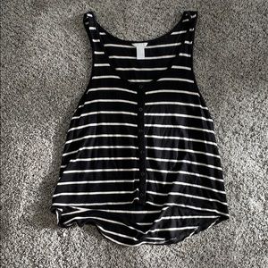 Button down stripe tank top